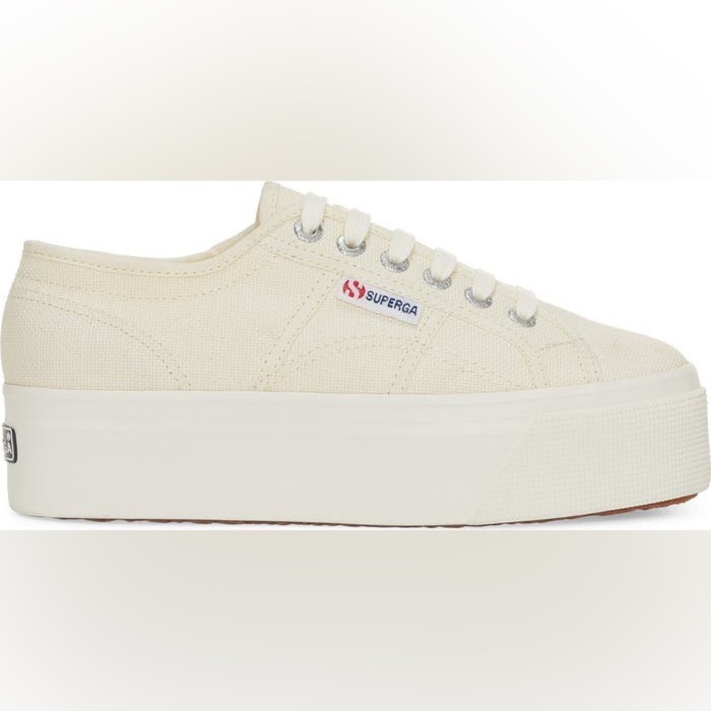 Superga Women's Off-White 2790 Platform Sneakers